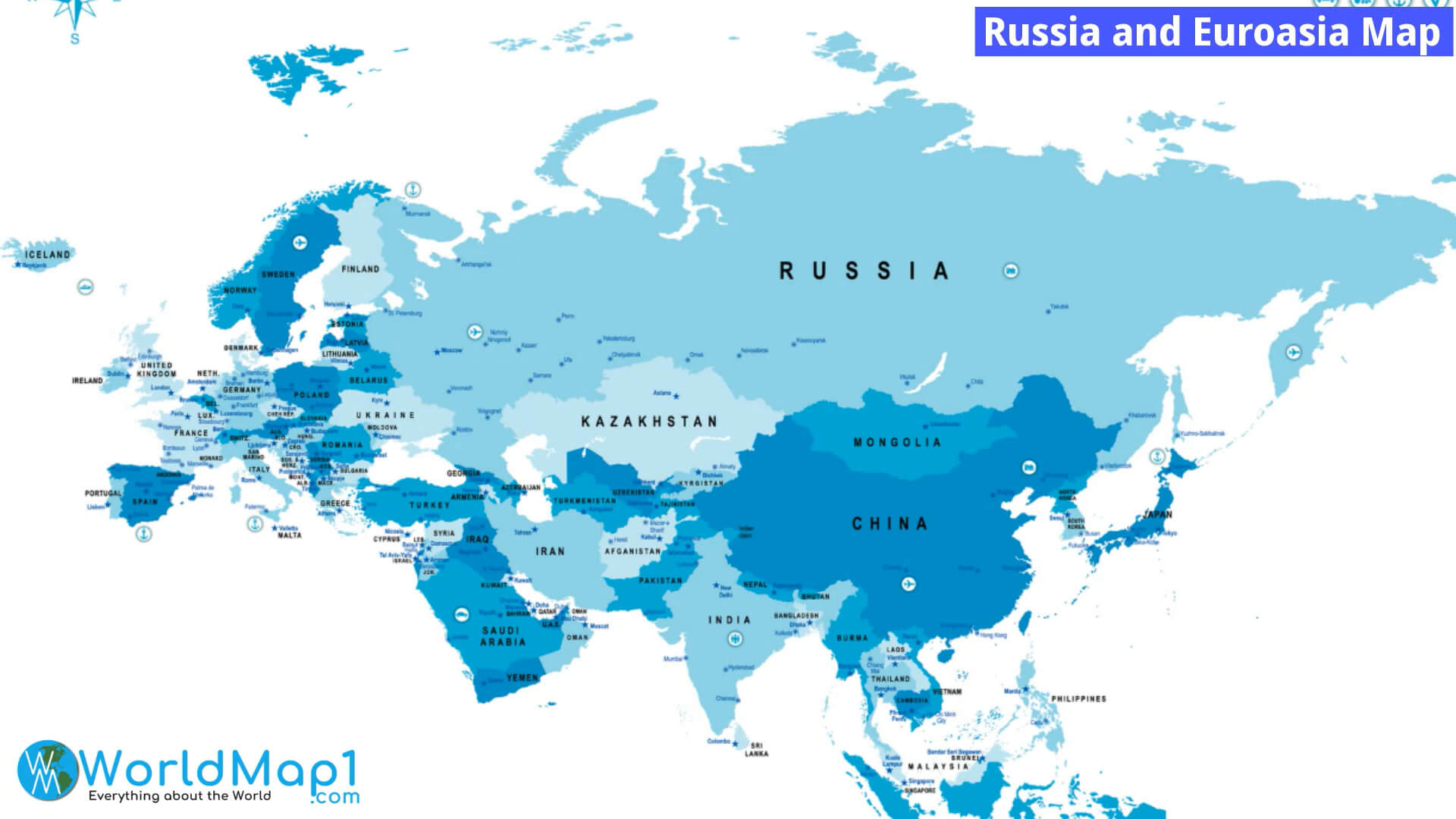 Russia and Euroasia Map
